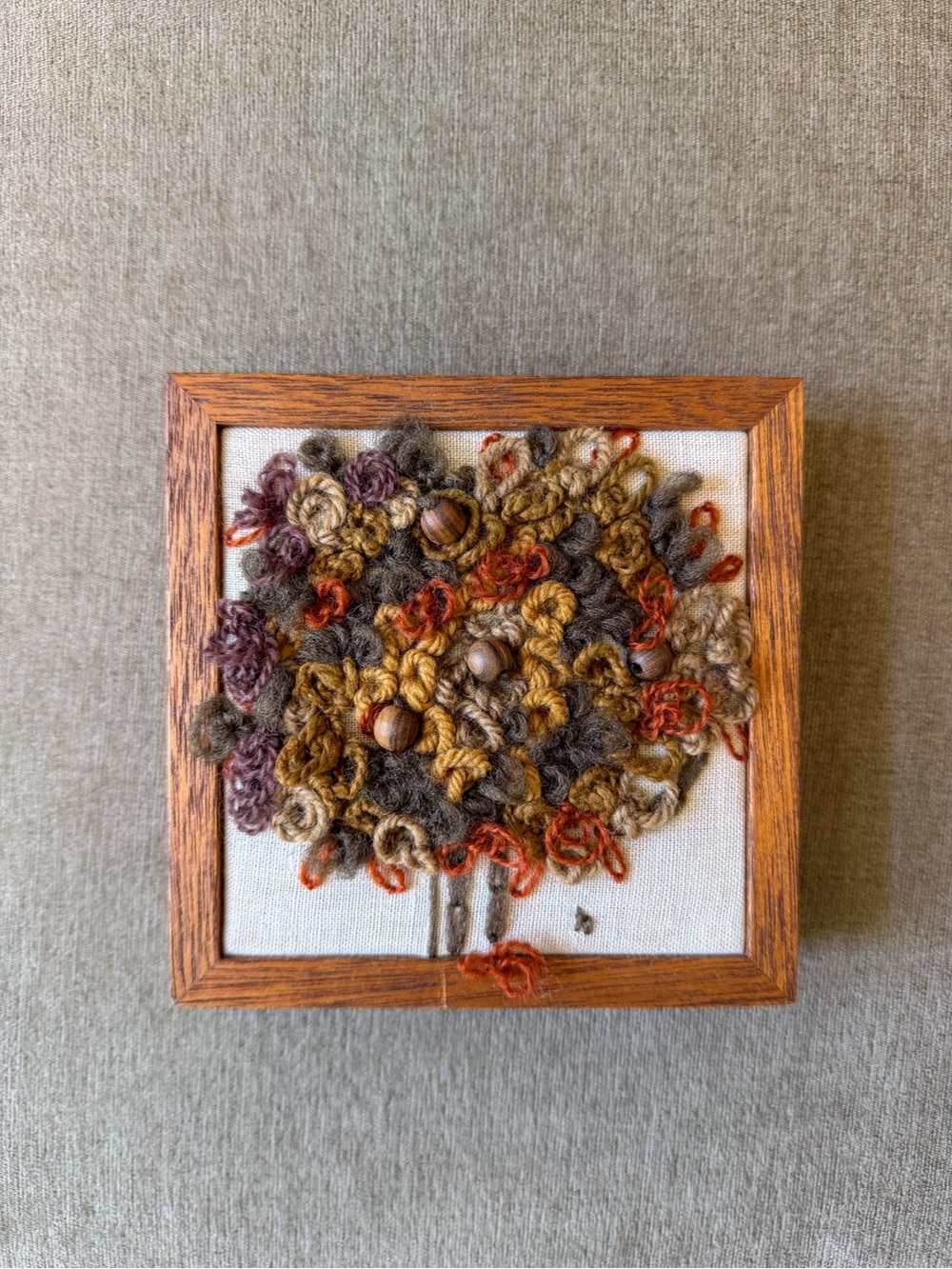 “Chestnut Tree” Needlework Art - Brown & Autumn Tones